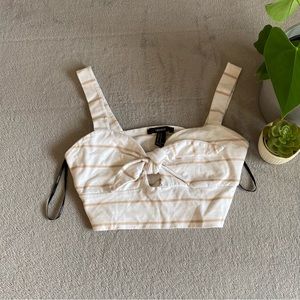 Forever 21 white striped tanktop size M